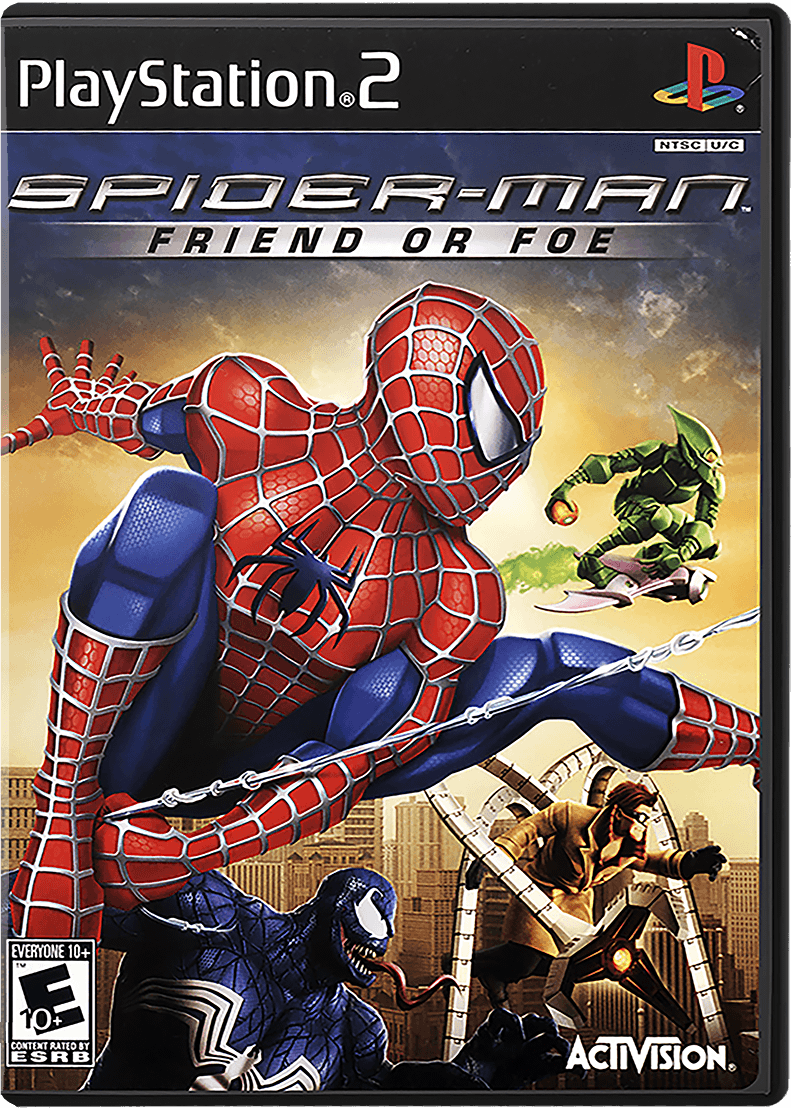 Spiderman Friend or Foe box art for Playstation 2